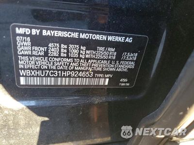 Zdjęcie 13 z 13 samochodu: 2017 BMW X1 SDRIVE28I VIN:WBXHU7C31HP924653 - miniatura