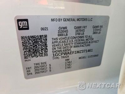 Zdjęcie 13 z 13 samochodu: 2021 CHEVROLET SILVERADO C1500 VIN:1GCPWAEF1MZ371461 - miniatura