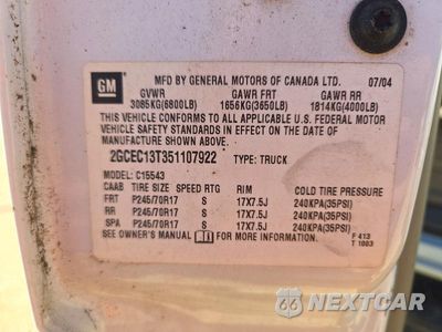 Zdjęcie 12 z 12 samochodu: 2005 CHEVROLET SILVERADO C1500 VIN:2GCEC13T351107922 - miniatura