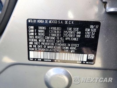 Zdjęcie 12 z 12 samochodu: 2018 HONDA HR-V LX VIN:3CZRU6H3XJG702461 - miniatura