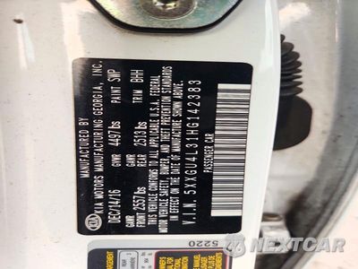 Zdjęcie 12 z 12 samochodu: 2017 KIA OPTIMA EX VIN:5XXGU4L31HG142383 - miniatura