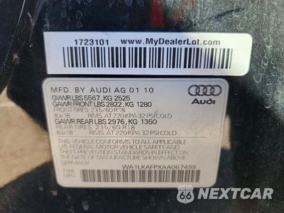 Zdjęcie 12 z 12 samochodu: 2010 AUDI Q5 PREMIUM PLUS VIN:WA1LKAFPXAA067499 - miniatura