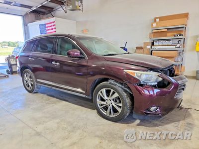 Czwarte zdjęcie samochodu z boku: 2013 INFINITI JX35 BASE VIN:5N1AL0MNXDC338149 - miniatura