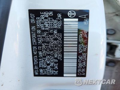 Zdjęcie 12 z 12 samochodu: 2008 TOYOTA YARIS BASE VIN:JTDBT923181204520 - miniatura