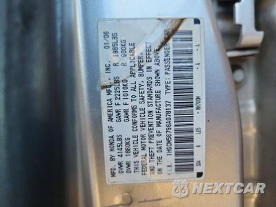 Zdjęcie 13 z 13 samochodu: 2006 HONDA ACCORD EX VIN:1HGCM56796A078137 - miniatura