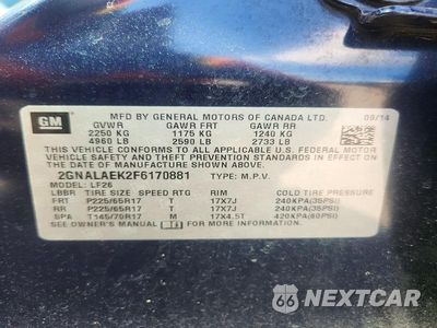Zdjęcie 14 z 14 samochodu: 2015 CHEVROLET EQUINOX LS VIN:2GNALAEK2F6170881 - miniatura