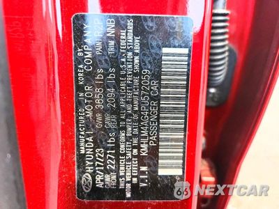 Zdjęcie 12 z 12 samochodu: 2023 HYUNDAI ELANTRA SEL VIN:KMHLM4AG4PU572059 - miniatura