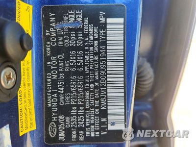 Zdjęcie 12 z 12 samochodu: 2009 HYUNDAI TUCSON GLS VIN:KM8JM12B09U951944 - miniatura
