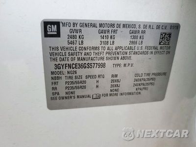 Zdjęcie 13 z 13 samochodu: 2016 CADILLAC SRX PERFORMANCE COLLECTION VIN:3GYFNCE36GS577998 - miniatura