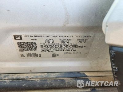 Zdjęcie 13 z 13 samochodu: 2020 CHEVROLET TRAX 1LT VIN:3GNCJLSB5LL247216 - miniatura