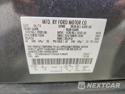 Zdjęcie 14 z 14 samochodu: 2016 FORD EXPLORER SPORT VIN:1FM5K8GT7GGA13825 - miniatura
