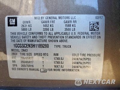 Zdjęcie 13 z 13 samochodu: 2017 CHEVROLET COLORADO LT VIN:1GCGSCEN3H1189280 - miniatura