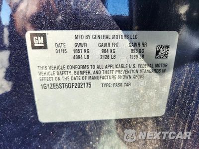 Zdjęcie 12 z 12 samochodu: 2016 CHEVROLET MALIBU LT VIN:1G1ZE5ST6GF202175 - miniatura