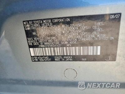 Zdjęcie 13 z 13 samochodu: 2008 TOYOTA RAV4 LIMITED VIN:JTMBK31V185041637 - miniatura