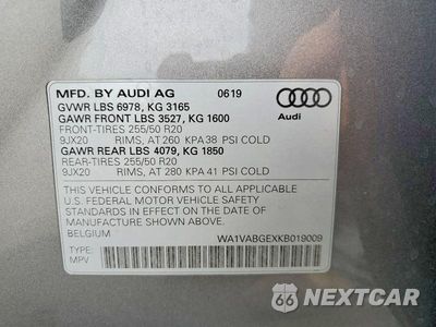 Zdjęcie 13 z 13 samochodu: 2019 AUDI E-TRON PRESTIGE VIN:WA1VABGEXKB019009 - miniatura