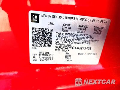 Zdjęcie 12 z 12 samochodu: 2018 CHEVROLET SILVERADO C1500 LT VIN:3GCPCREC1JG273426 - miniatura
