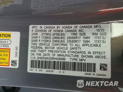 Zdjęcie 14 z 14 samochodu: 2024 HONDA CR-V LX VIN:2HKRS4H20RH436586 - miniatura