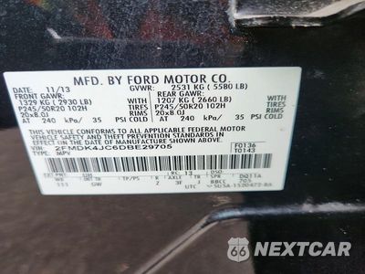 Zdjęcie 13 z 13 samochodu: 2013 FORD EDGE SEL VIN:2FMDK4JC6DBE29705 - miniatura