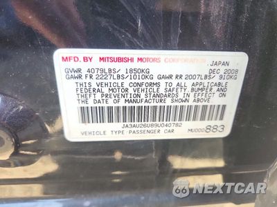 Zdjęcie 12 z 12 samochodu: 2009 MITSUBISHI LANCER ES/ES SPORT VIN:JA3AU26U89U040782 - miniatura