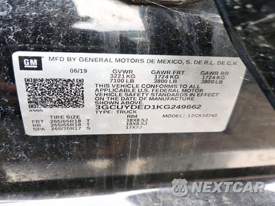 Zdjęcie 12 z 12 samochodu: 2019 CHEVROLET SILVERADO K1500 LT VIN:3GCUYDED1KG249662 - miniatura