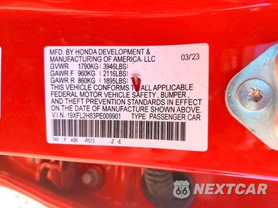 Zdjęcie 13 z 13 samochodu: 2023 HONDA CIVIC SPORT VIN:19XFL2H83PE009901 - miniatura