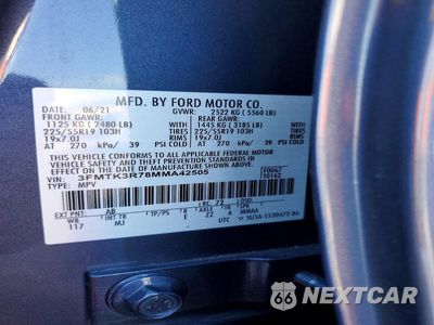 Zdjęcie 13 z 13 samochodu: 2021 FORD MUSTANG MACH-E VIN:3FMTK3R78MMA42505 - miniatura