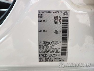 Zdjęcie 12 z 12 samochodu: 2025 NISSAN ALTIMA SV VIN:1N4BL4DV1SN376103 - miniatura