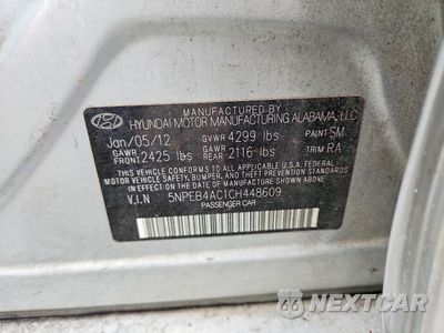 Zdjęcie 12 z 12 samochodu: 2012 HYUNDAI SONATA GLS VIN:5NPEB4AC1CH448609 - miniatura