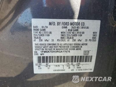 Zdjęcie 13 z 13 samochodu: 2024 FORD EXPLORER XLT VIN:1FMSK7DH3RGA17676 - miniatura