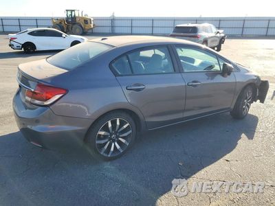 Trzecie zdjęcie samochodu z tyłu: 2014 HONDA CIVIC EXL VIN:19XFB2F95EE260737 - miniatura