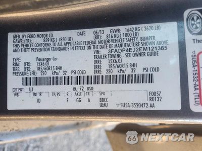 Zdjęcie 13 z 13 samochodu: 2014 FORD FIESTA SE VIN:3FADP4EJ2EM121385 - miniatura