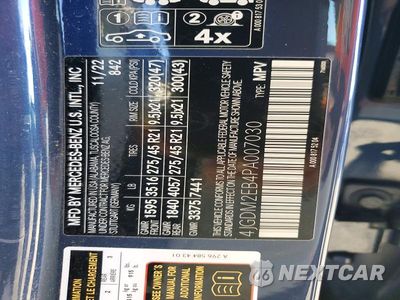 Zdjęcie 13 z 13 samochodu: 2023 MERCEDES-BENZ EQS SUV 450 4MATIC VIN:4JGDM2EB4PA007030 - miniatura