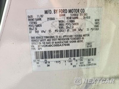 Zdjęcie 14 z 14 samochodu: 2008 FORD EDGE LIMITED VIN:2FMDK49C08BA37698 - miniatura