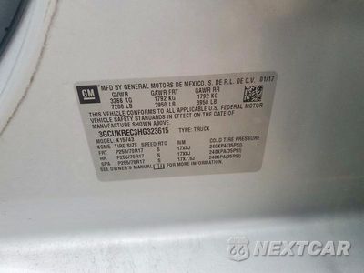 Zdjęcie 12 z 12 samochodu: 2017 CHEVROLET SILVERADO K1500 LT VIN:3GCUKREC3HG323615 - miniatura