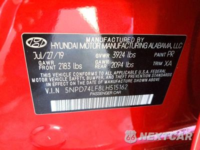 Zdjęcie 12 z 12 samochodu: 2020 HYUNDAI ELANTRA SE VIN:5NPD74LF8LH515162 - miniatura