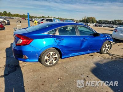 Trzecie zdjęcie samochodu z tyłu: 2019 HONDA CIVIC LX VIN:19XFC2F62KE040048 - miniatura