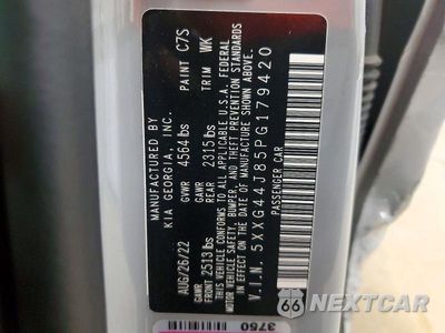 Zdjęcie 12 z 12 samochodu: 2023 KIA K5 GT VIN:5XXG44J85PG179420 - miniatura