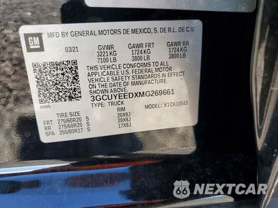 Zdjęcie 23 z 24 samochodu: 2021 CHEVROLET SILVERADO K1500 RST VIN:3GCUYEEDXMG269661 - miniatura