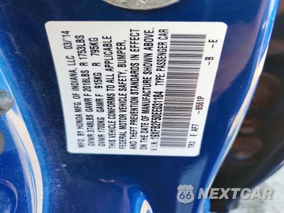 Zdjęcie 12 z 12 samochodu: 2014 HONDA CIVIC LX VIN:19XFB2F50EE031184 - miniatura