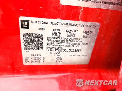 Zdjęcie 12 z 12 samochodu: 2020 CHEVROLET SILVERADO K1500 RST VIN:3GCUYEED1LG128587 - miniatura
