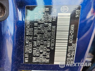 Zdjęcie 13 z 13 samochodu: 2005 TOYOTA CAMRY LE VIN:4T1BE32K35U059596 - miniatura