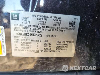 Zdjęcie 12 z 12 samochodu: 2017 CHEVROLET TRAVERSE LT VIN:1GNKVHKD4HJ225429 - miniatura