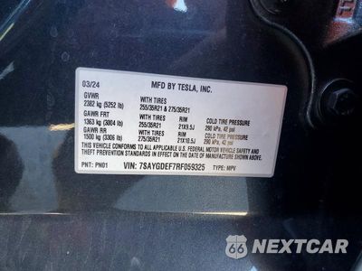 Zdjęcie 12 z 12 samochodu: 2024 TESLA MODEL Y VIN:7SAYGDEF7RF059325 - miniatura