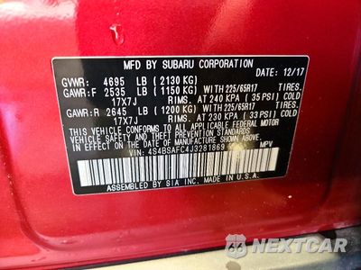 Zdjęcie 13 z 13 samochodu: 2018 SUBARU OUTBACK 2.5I PREMIUM VIN:4S4BSAFC4J3281869 - miniatura