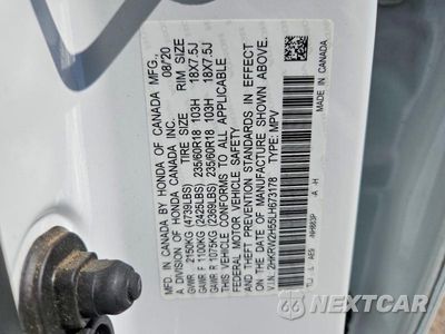 Zdjęcie 12 z 12 samochodu: 2020 HONDA CR-V EX VIN:2HKRW2H55LH673178 - miniatura