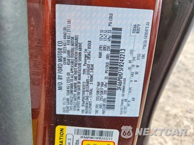 Zdjęcie 12 z 12 samochodu: 2015 FORD FUSION SE VIN:3FA6P0H75FR243213 - miniatura