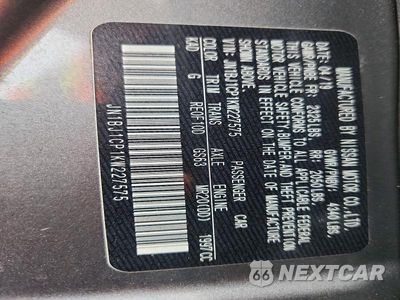 Zdjęcie 13 z 13 samochodu: 2019 NISSAN ROGUE SPORT S VIN:JN1BJ1CP1KW227575 - miniatura