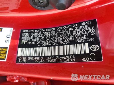 Zdjęcie 13 z 13 samochodu: 2021 TOYOTA COROLLA LE VIN:JTDEPMAE9MJ186754 - miniatura