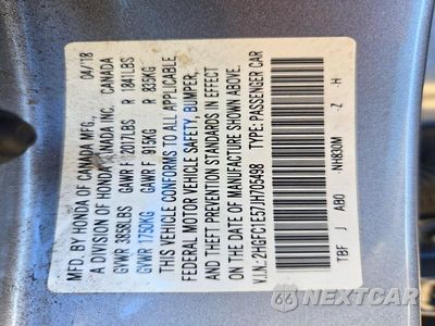 Zdjęcie 12 z 12 samochodu: 2018 HONDA CIVIC SI VIN:2HGFC1E57JH705498 - miniatura