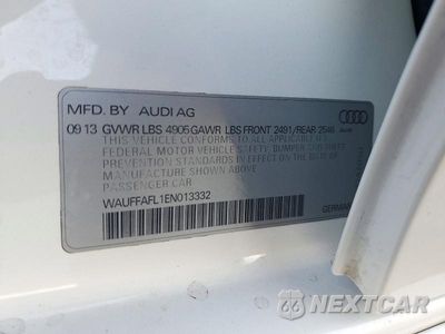 Zdjęcie 12 z 12 samochodu: 2014 AUDI A4 PREMIUM PLUS VIN:WAUFFAFL1EN013332 - miniatura